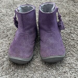 Stride Rite Purple Suede Tassel Ankle Boots 6W